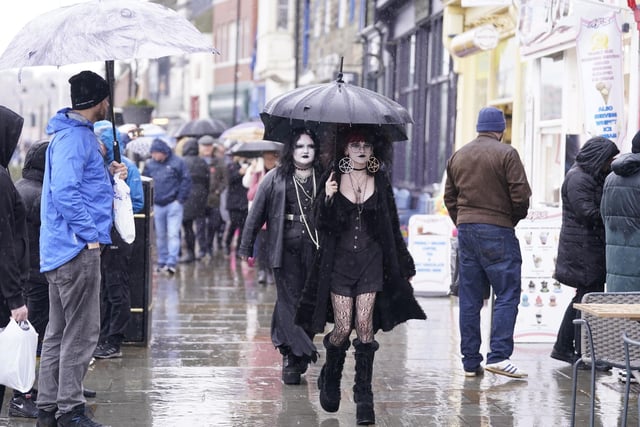 Majority of attendees showed their dedication by wearing creative costumes and carrying gothic-style umbrellas.