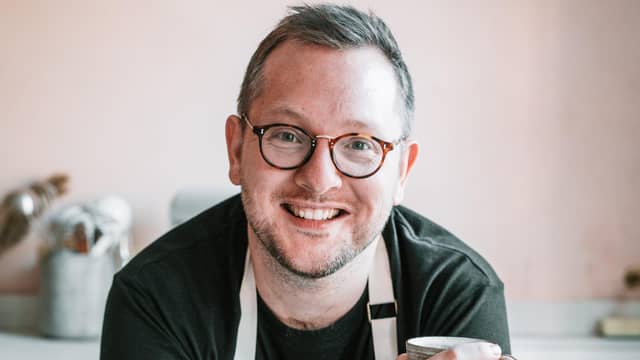 Edd Kimber wont he first ever series of the Great British Bake Off and has a new cookery book out, called Small Batch Bakes. Picture: PA Photo/Simon Kimber.