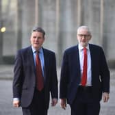 File photo dated 21/03/19 of Keir Starmer (left) and the then Labour Party leader Jeremy Corbyn arriving in Brussels ahead of a meeting with Michel Barnier.