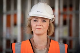 Prime Minister Liz Truss during a visit to a construction site for a medical innovation campus in Birmingham, on day three of the Conservative Party annual conference at the International Convention Centre in Birmingham. Picture date: Tuesday October 4, 2022.