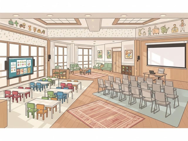 Event spaces for courses, parties or classes.