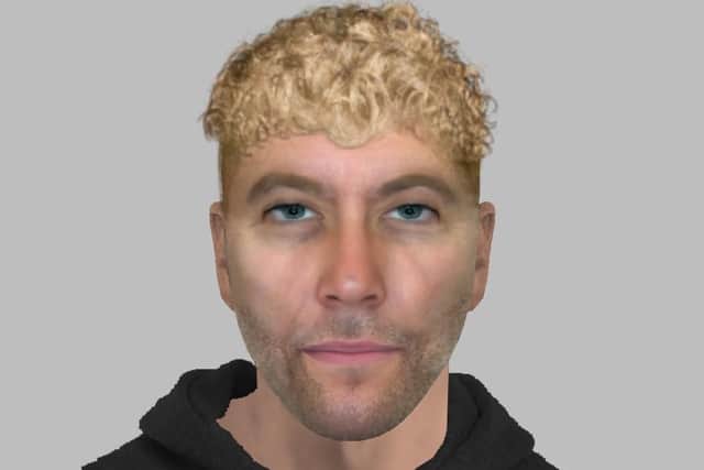 Officers investigating an attempted burglary at the home of a 102-year-old victim in Sheffield have released an e-fit image of a man they would like to identify.