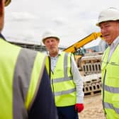 Paul Dodsworth, right, managing director of Caddick Construction Group, at Leeds Valley Park. Picture: David Lindsay