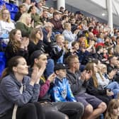 BACKING: Hockey fans from various clubs turned out to show their support for Sheffield Steeldogs at Ice Sheffield on Tuesday night. Picture: Peter Best.
