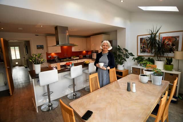 Sheena Hastings pictured in her kitchen at her home in North Leeds. Picture by Simon Hulme 6th September 2022










