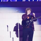 Lewis Capaldi performing during the Brit Awards 2023 at the O2 Arena, London. Picture date: Saturday February 11, 2023.
Ian West/PA