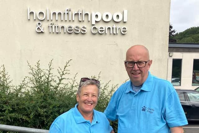 Anne and Steve outside Holmfirth Pool