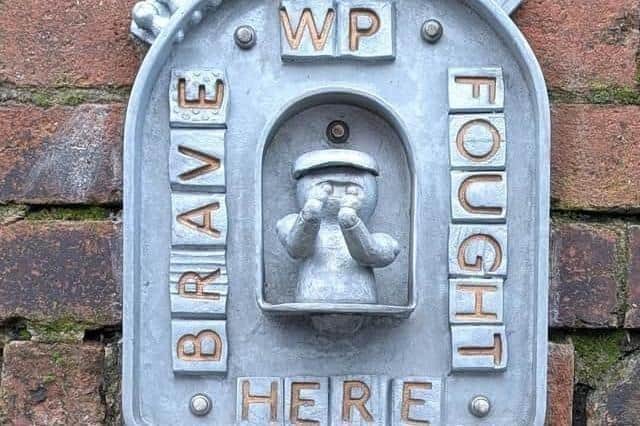 Sam Sherborne's plaque for William Plommer in Princess Street, Sheffield. Picture: John Stocks.