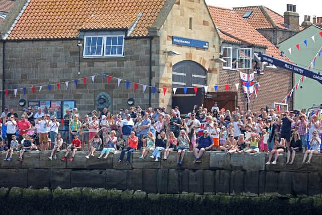 Crowds lined the piers to welcome the new lifeboat.

(Pic: RNLI/Ceri Oakes)