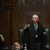 Speaker of the House Lindsay Hoyle  in the House of Commons in London  (Photo by JESSICA TAYLOR/AFP via Getty Images)