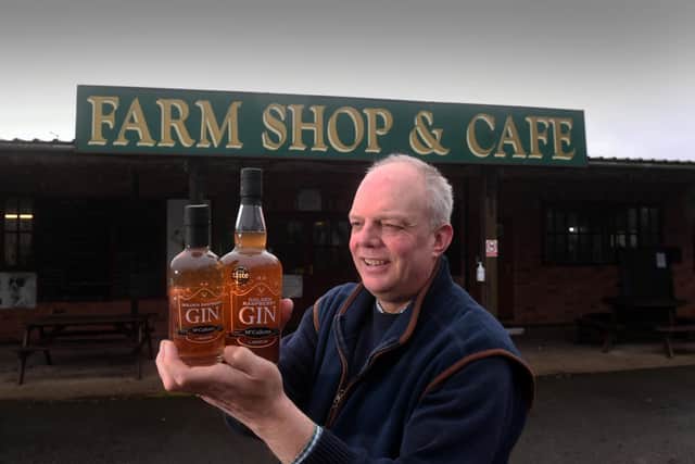 David McCallum pictured some Golden Rasberry Liquer at  Bank End Fisheries