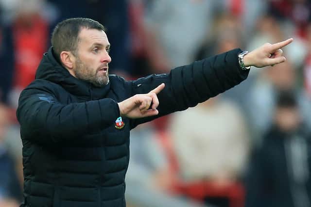 Southampton's Welsh manager Nathan Jones reacts during the English Premier League football match between Liverpool and Southampton at Anfield on Saturday (Picture: AFP via Getty Images)