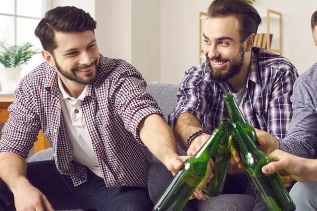 A generic stock photo of men drinking at a house party. Picture: Alamy/PA