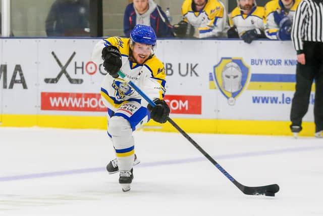 CENTRE ICE: Matty Davies, in action for Leeds Knights last season. Picture: Andy Bourke/Podium Prints.
