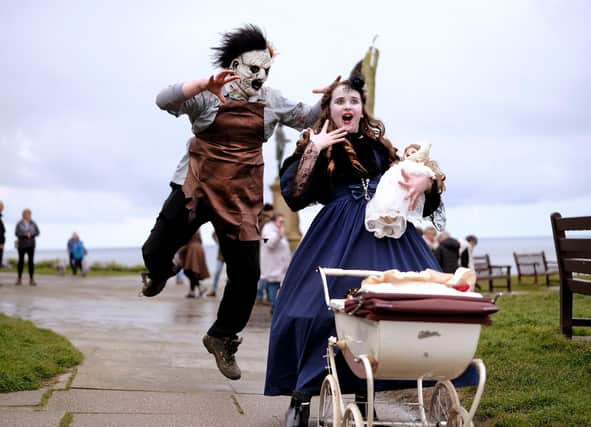 Theatrical frights on West Cliff pic Richard Ponter
