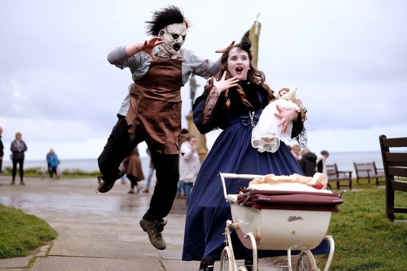 Theatrical frights on West Cliff pic Richard Ponter