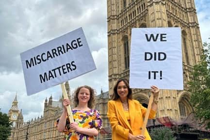 Myleene Klass and Sheffield Hallam MP Olivia Blake, who have both spoken publicly about their experience of miscarriage and the holes in support