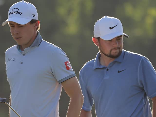 Matt Fitzpatrick of England and Alex Fitzpatrick of England walk on the 10th green during the first round of the Zurich Classic of New Orleans at TPC Louisiana (Picture: Jonathan Bachman/Getty Images)