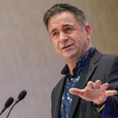 Juergen Maier, Chair of GB Energy addresses delegates during the Great Northern Conference 2024 on December 03, 2024 in Hull. (Photo by Ian Forsyth/Getty Images)