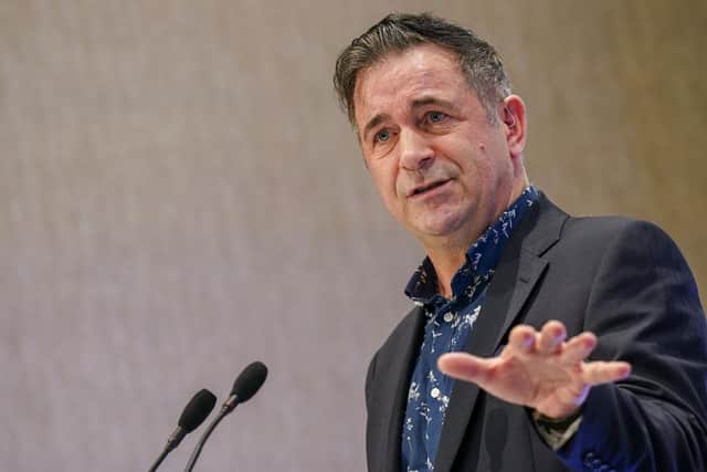Juergen Maier, Chair of GB Energy addresses delegates during the Great Northern Conference 2024 on December 03, 2024 in Hull. (Photo by Ian Forsyth/Getty Images)