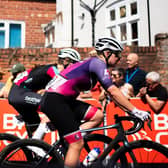 In the saddle: Georgina Oakley riding the Lincoln Grand Prix last summer, is excited by the Tour de France Femmes avec Zwift coming to Yorkshire next summer. (Picture: Mathew Wells/SWPix.com)