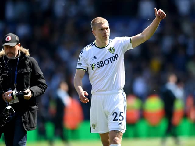EQUALISER: Rasmus Kristensen scored Leeds United's second goal on a day when he performed well again at centre-back