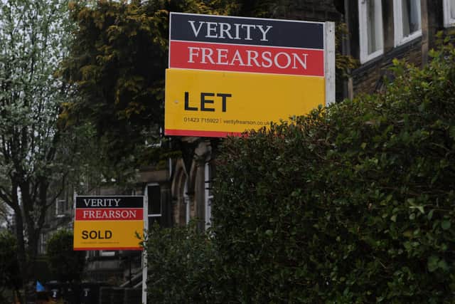 Houses to let signs in Harrogate. PIC: Gerard Binks