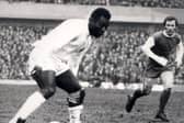 Pele playing for Santos on his second visit to Sheffield Wednesday on February 23rd 1972, up against the Owls' Tommy Craig (Picture: Sheffield Newspapers)