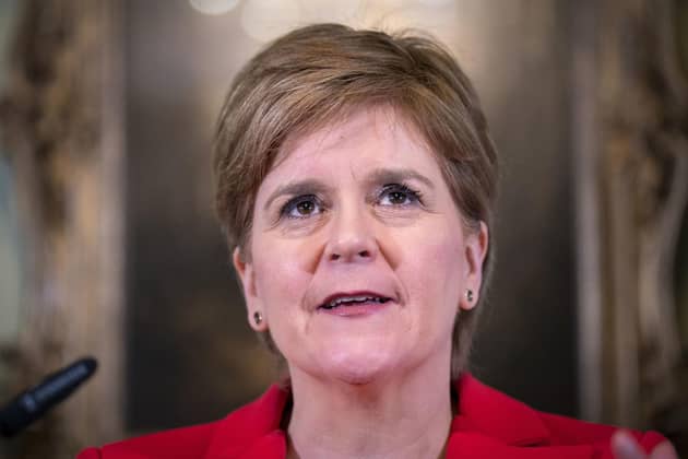 First Minister Nicola Sturgeon speaking during a press conference at Bute House in Edinburgh where she has announced that she will stand down as First Minister of Scotland after eight years. PIC: Jane Barlow/PA Wire