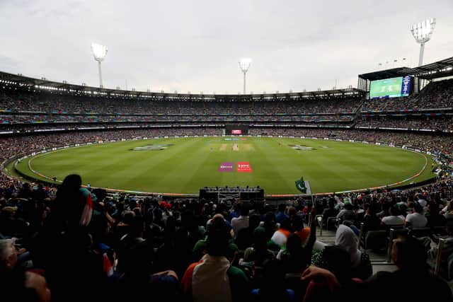 The wonderful stage of Melbourne Cricket Ground, where more than 90,000 fans watched one of the most extraordinary games of white-ball cricket ever played. Photo by Surjeet Yadav/AFP via Getty Images.