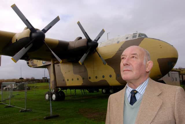 Fort Paull owner Brian Rushworth with the Blackburn Beverley aircraft which was sold after the museum's closure