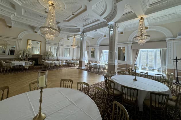 'Boasting beautiful creams and neutrals- perfect for any event,' The Midland Hotel