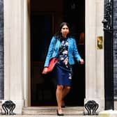 Home Secretary Suella Braverman, leaves Downing Street, Westminster, London, after the first Cabinet meeting with Rishi Sunak