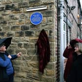 The Orwell Society's Chair, Quentin Kopp unveiling the plaque. Picture Jonathan Gawthorpe