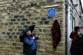 The Orwell Society's Chair, Quentin Kopp unveiling the plaque. Picture Jonathan Gawthorpe