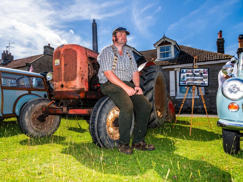 Callum Jackson, the owner of the 1967 Nuffield 1060 Tractor which in the Heartbeat series belonged to Claude Greengrass AKA Bill Maynard. Picture: James Hardisty.