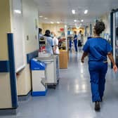A general view of staff on a NHS hospital ward. PIC: PA