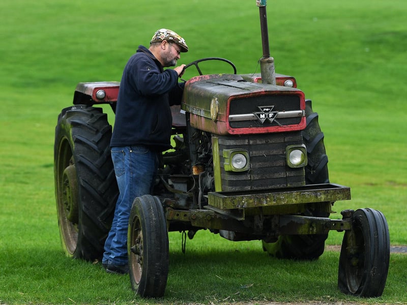Cheffins vintage tractors, agricultural machinery and collectors' items at the annual Harrogate Vintage Sale. Hosted at the Great Yorkshire Showground
Photographed for the Yorkshire Post by Jonathan Gawthorpe.