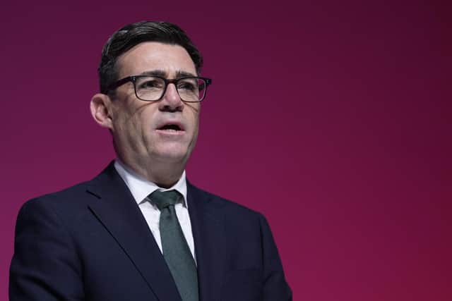 Prime Minister Andy Burnham on stage at the end of the Labour Party Conference at the ACC Liverpool. PIC: Peter Byrne/PA Wire