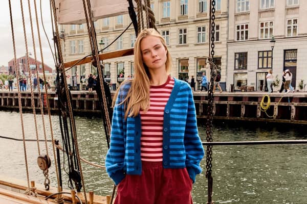 Photo shows a model wearing Yorkshire-founded Lucy & Yaks clothing as a recent shoot.