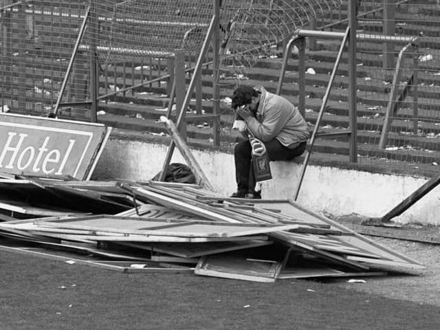 A Liverpool fan after the Liverpool v Nottingham Forest FA Cup semi-final football match at Hillsborough which led to the deaths of 97 people. PIC: John Giles/PA Wire