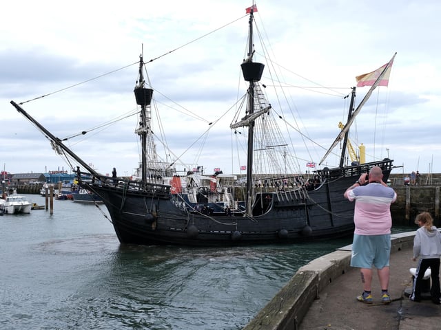 The Nao Victoria arrives in Scarborough pic Richard Ponter