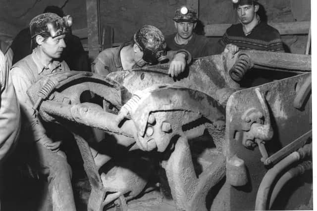 Ironstone miners in North Skelton mine, East Cleveland