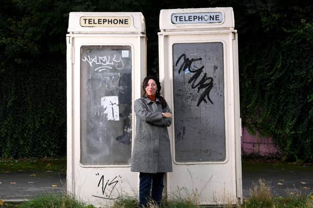 Filmmaker and photographer Esther Johnson whose latest photography book The Beacons of Hull features pictures of Hull's K8 cream telephone boxes.Picture taken by Yorkshire Post Photographer Simon Hulme
