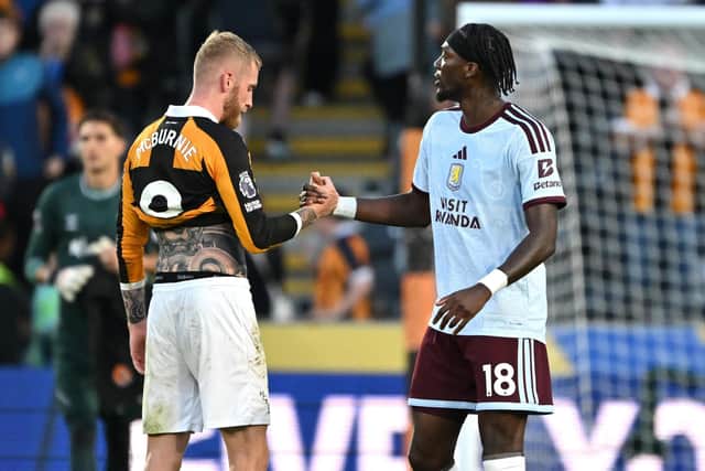 LATE CHANCE: But Oli McBurnie (left) led the line well for Hull City (Image: Press Association)