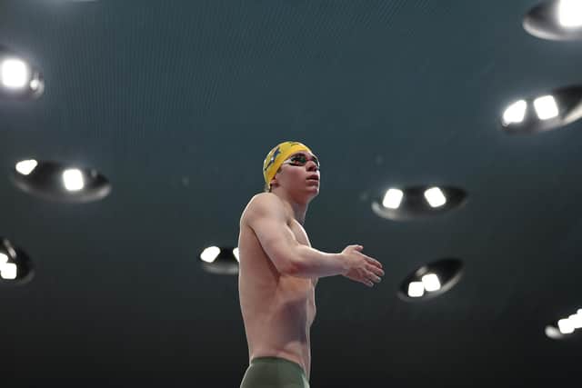 In the spotlight: Gabe Shepherd of the City of Leeds Swimming Club ahead of the 50m freestyle heats at the British Championships where he punched his ticket to two major events this summer. (Picture: James Fearn/Getty Images)
