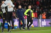 SOUTHAMPTON, ENGLAND - FEBRUARY 11: Nathan Jones, Manager of Southampton, reacts after his team concede a second goal during the Premier League match between Southampton FC and Wolverhampton Wanderers at Friends Provident St. Mary's Stadium on February 11, 2023 in Southampton, England. (Photo by Dan Mullan/Getty Images)