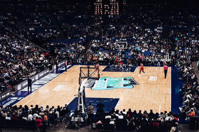The men's and women's BBL play-off finals were watched by a crowd of 16,000 at the O2 Arena on Sunday (Picture courtesy of British Basketball League)