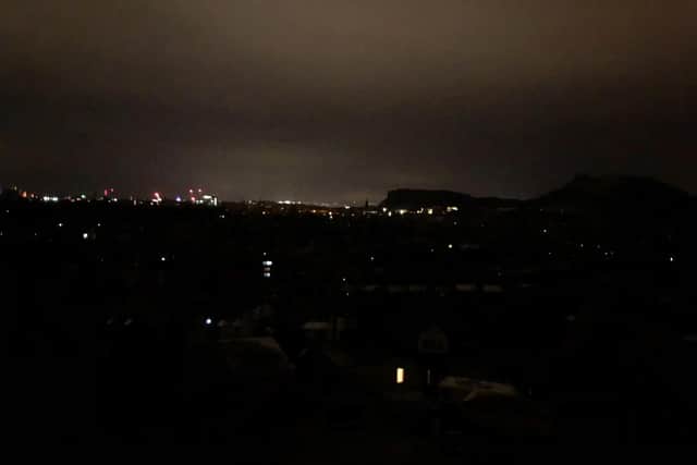 Stock photo of a Blackout. Pictured is Edinburgh during a power in early 2021. PA.