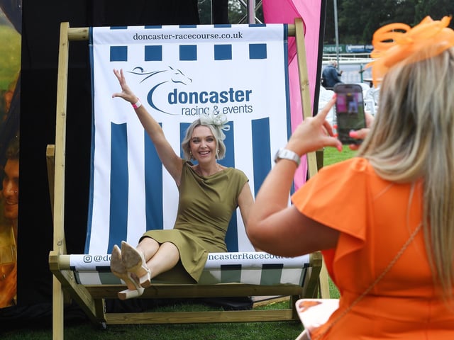 Louise Scralett at Ladies Day at Doncaster Racecourse
